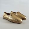 Prada gold leather round toe espadrilles, 39 - BOPF | Business of Preloved Fashion