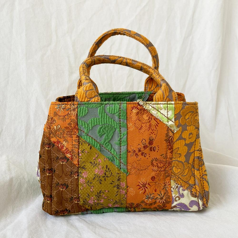 Prada Multicolor Embroidered Fabric Bag - BOPF | Business of Preloved Fashion