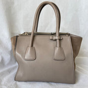 Prada Nude Leather Twin Pocket Double Handle Tote Bag - BOPF | Business of Preloved Fashion