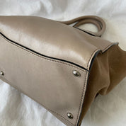 Prada Nude Leather Twin Pocket Double Handle Tote Bag - BOPF | Business of Preloved Fashion