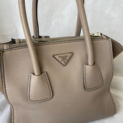 Prada Nude Leather Twin Pocket Double Handle Tote Bag - BOPF | Business of Preloved Fashion