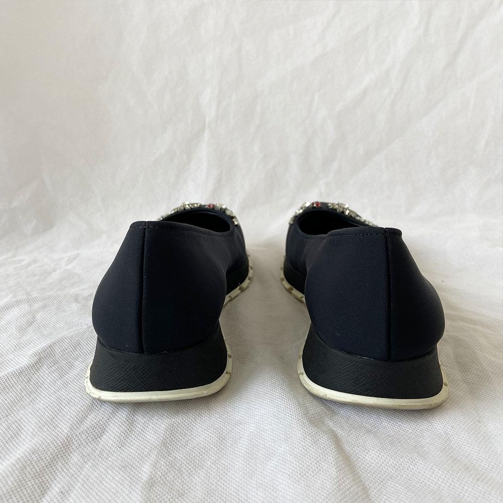 Prada nylon crystal ballerina, 38 - BOPF | Business of Preloved Fashion