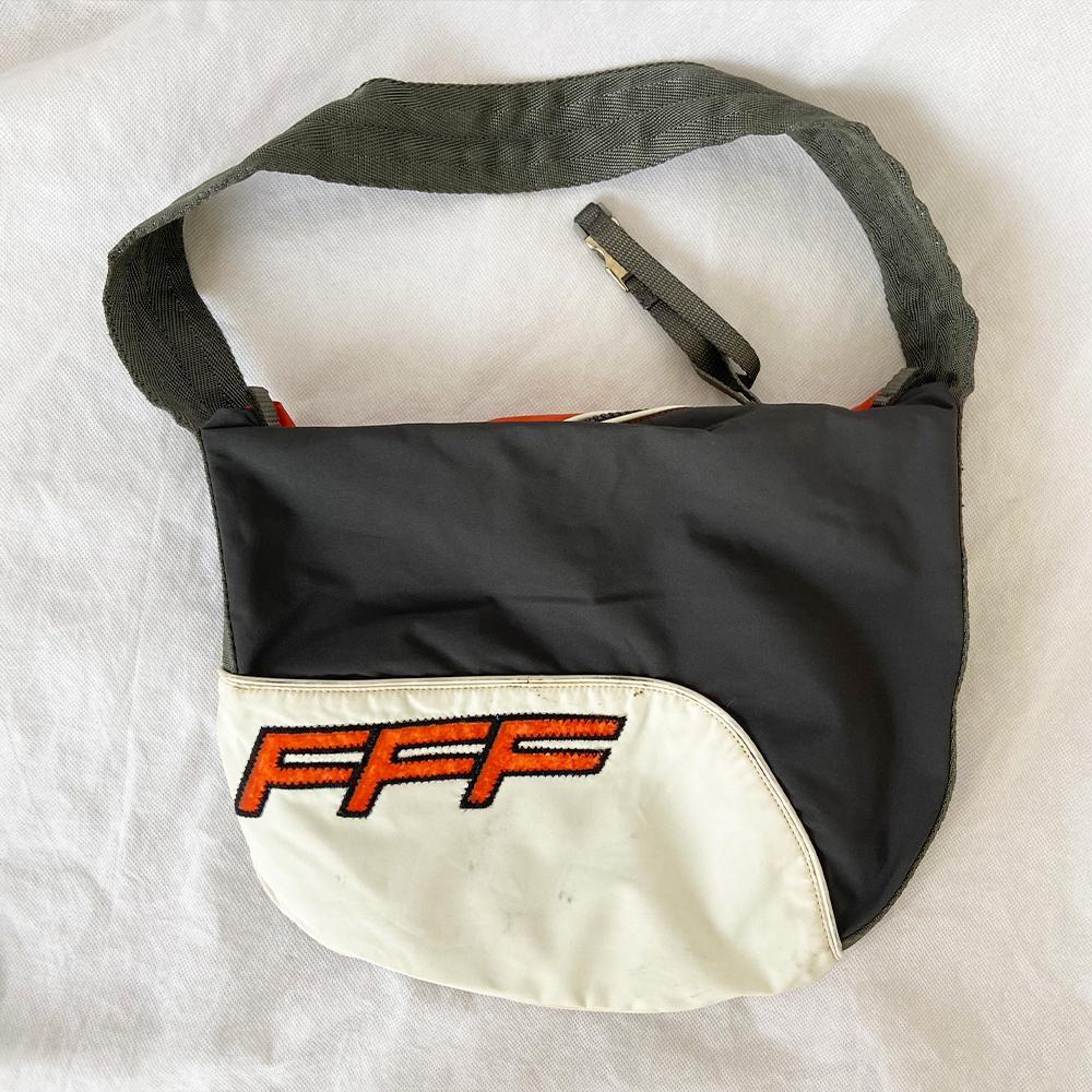 Prada Orange White SHWFFFF Nylon Vintage Bag - BOPF | Business of Preloved Fashion