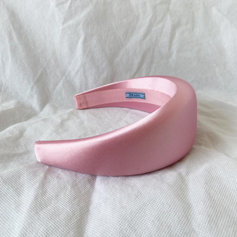 Prada Padded silk-satin headband - BOPF | Business of Preloved Fashion