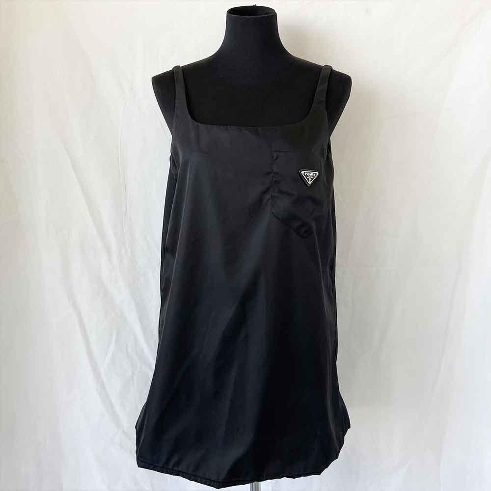 Black Re-nylon Mini-dress