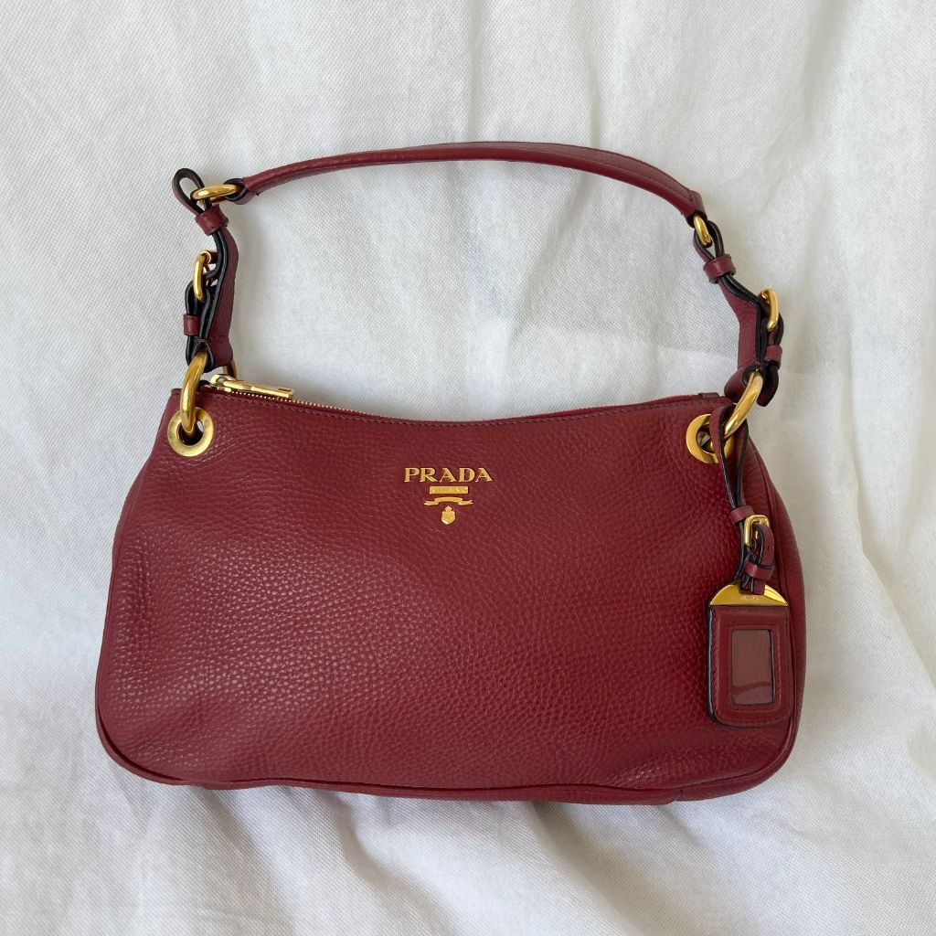 Prada red leather bag - BOPF | Business of Preloved Fashion