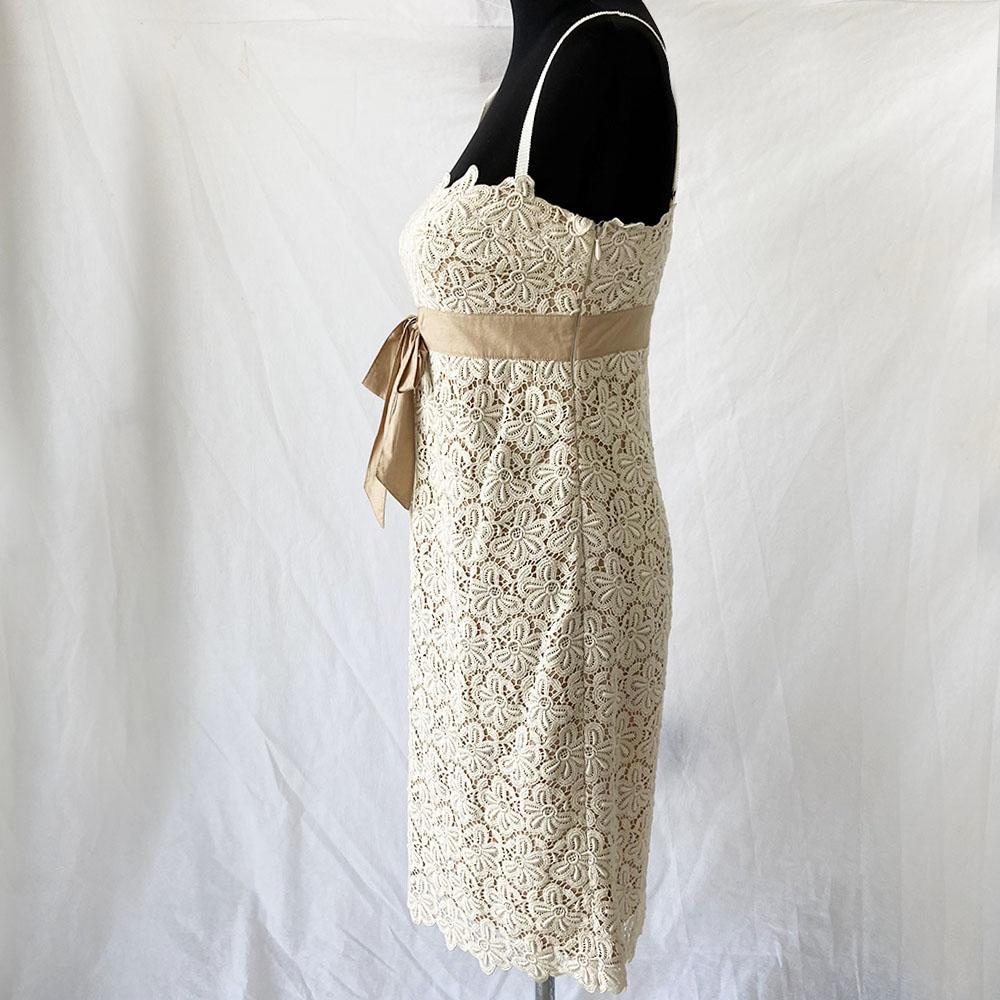 Red Valentino beige lace strappy dress with bow - BOPF | Business of Preloved Fashion Red Valentino beige lace strappy dress with bow - BOPF | Business of Preloved Fashion