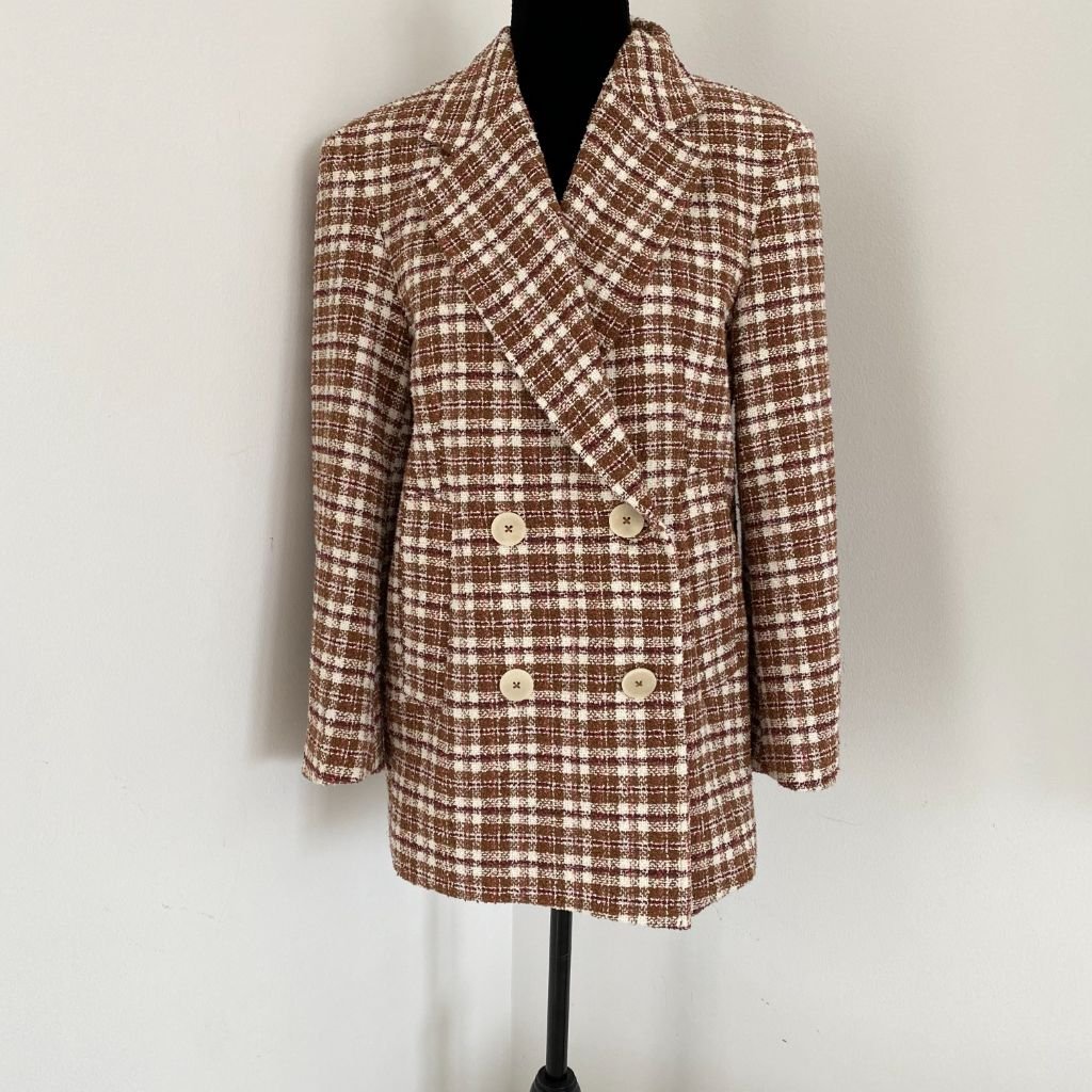 Remain Birger Christensen Debbie Double-breasted Tweed Blazer - BOPF | Business of Preloved Fashion