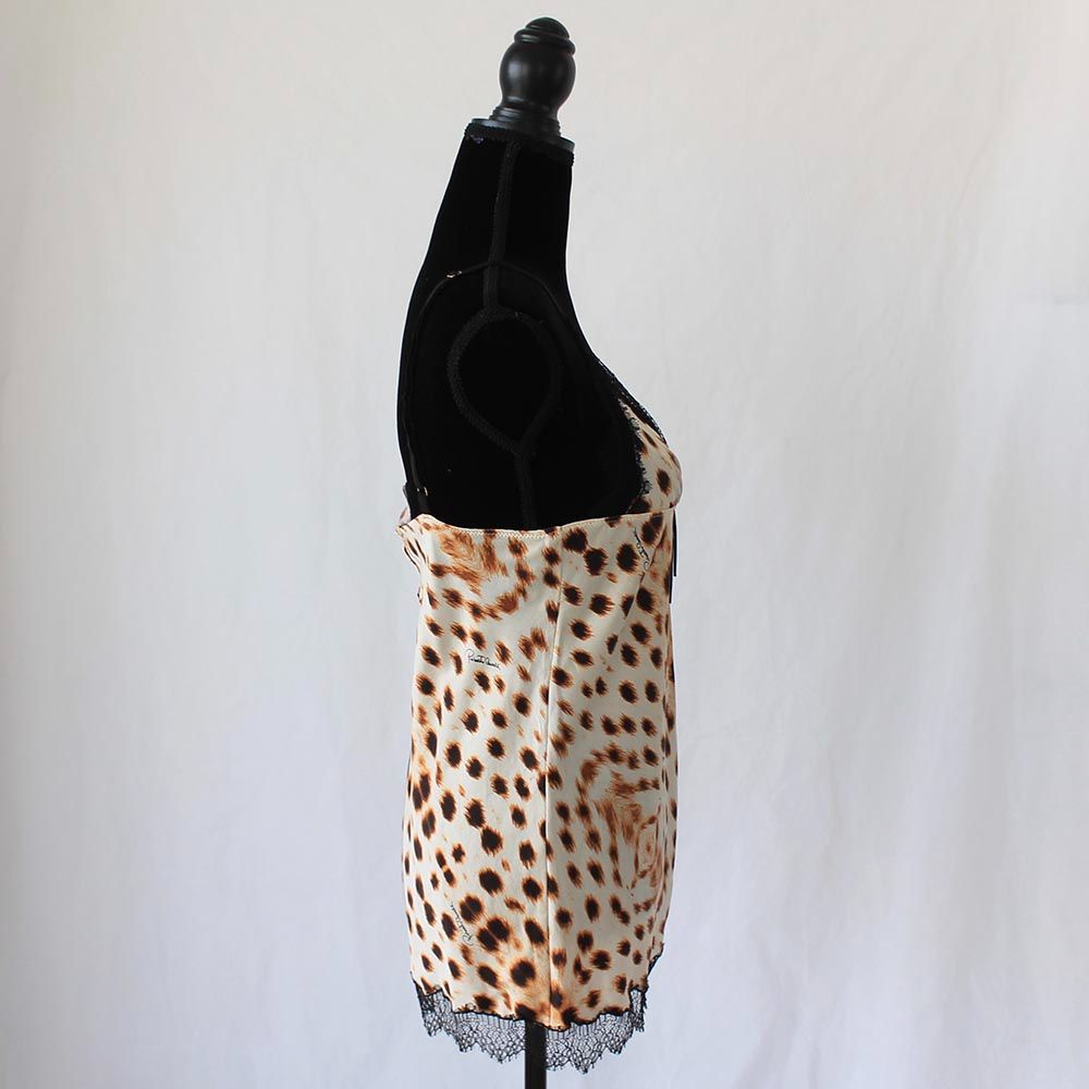 Roberto Cavalli Leopard Print Lace Top - BOPF | Business of Preloved Fashion