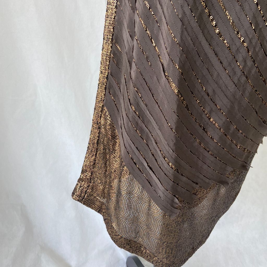 Sachin & Babi brown one shoulder sequin pleated dress - BOPF | Business of Preloved Fashion
