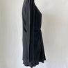 Saint Laurent Black Long sleeve Pleated Dress - BOPF | Business of Preloved Fashion