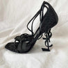 Saint Laurent Black Opyum Crystal Embellished Logo Heel Pumps, 38.5 - BOPF | Business of Preloved Fashion