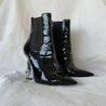 Saint Laurent black patent leather Opyum boots, 38.5 - BOPF | Business of Preloved Fashion