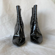 Saint Laurent black patent leather Opyum boots, 38.5 - BOPF | Business of Preloved Fashion