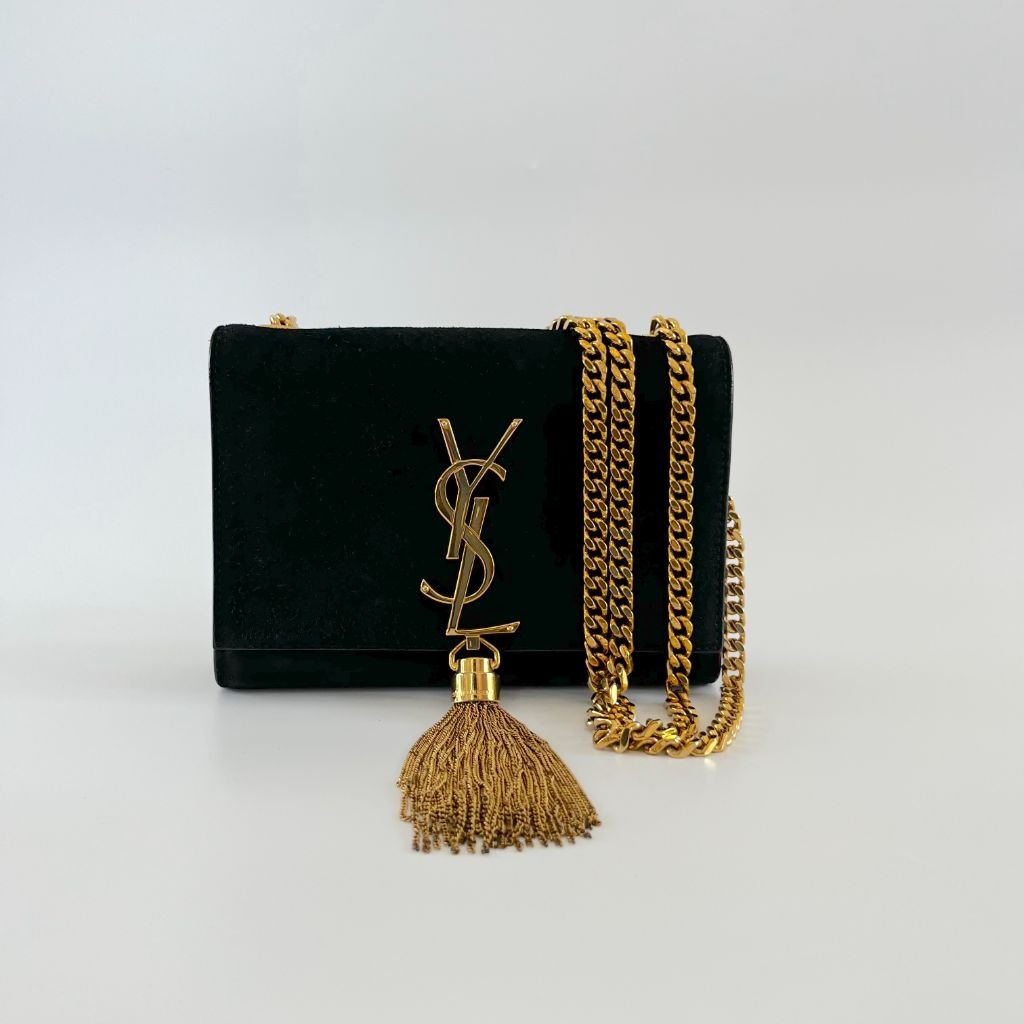 Saint Laurent black suede small Kate bag - BOPF | Business of Preloved Fashion