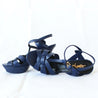 Saint Laurent blue leather tribute sandal heels, 38 - BOPF | Business of Preloved Fashion