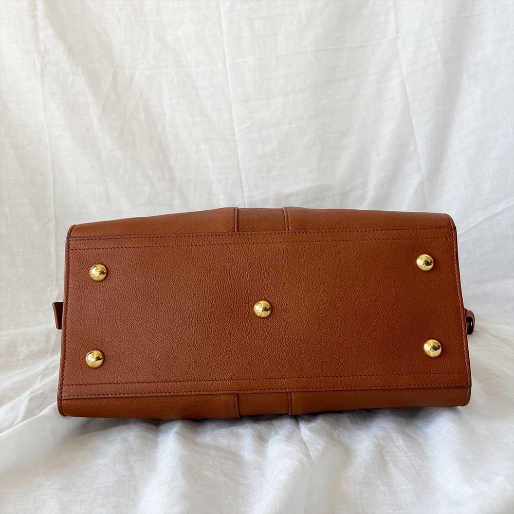 Saint Laurent Brown Leather Small Cabas Chyc Tote - BOPF | Business of Preloved Fashion