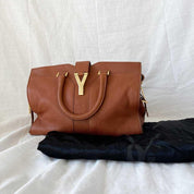Saint Laurent Brown Leather Small Cabas Chyc Tote - BOPF | Business of Preloved Fashion