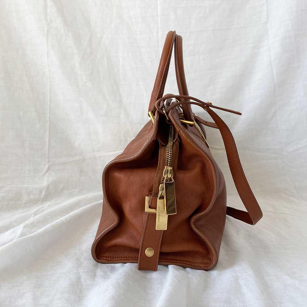 Saint Laurent Brown Leather Small Cabas Chyc Tote - BOPF | Business of Preloved Fashion