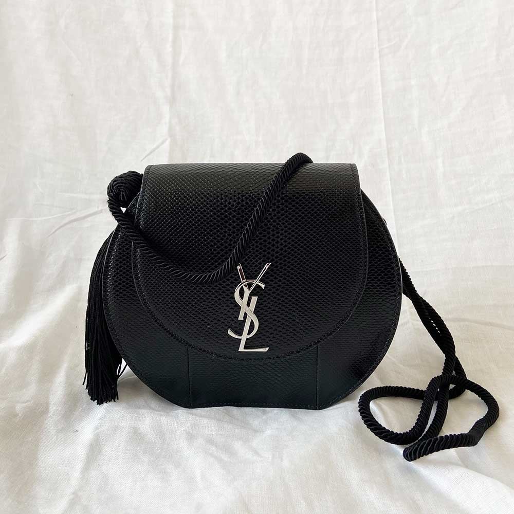 Saint Laurent Demie Lune Minaudiere Lizard Embossed - BOPF | Business of Preloved Fashion