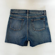 Saint Laurent Distressed Blue Denim Shorts - BOPF | Business of Preloved Fashion
