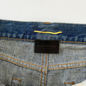 Saint Laurent Distressed Blue Denim Shorts - BOPF | Business of Preloved Fashion