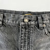 Saint Laurent Distressed Grey Frayed Edge Denim Shorts - BOPF | Business of Preloved Fashion