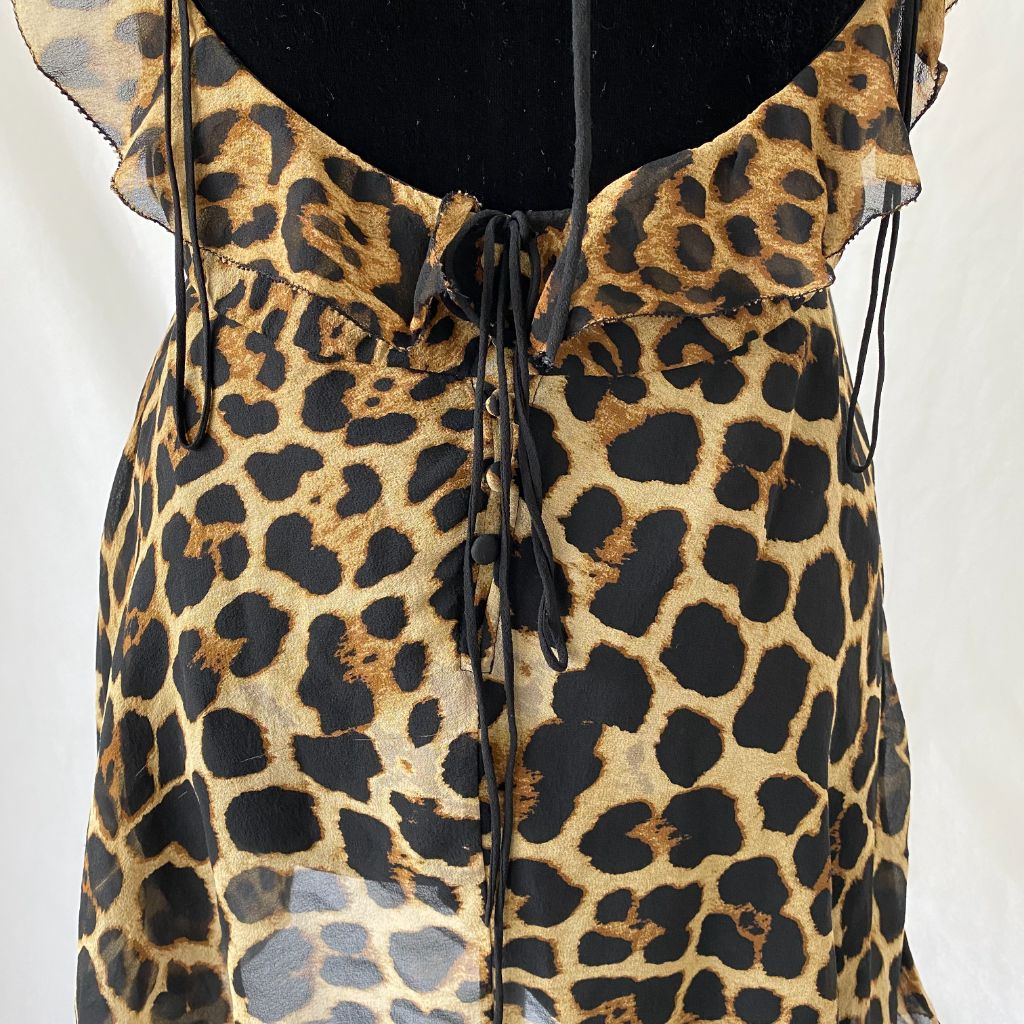 Saint Laurent Halter Leopard Print Mini Dress - BOPF | Business of Preloved Fashion Saint Laurent Halter Leopard Print Mini Dress - BOPF | Business of Preloved Fashion