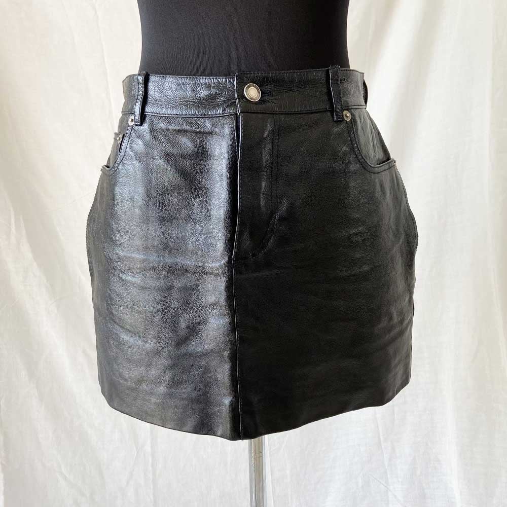 Saint Laurent Leather Mini Skirt - BOPF | Business of Preloved Fashion
