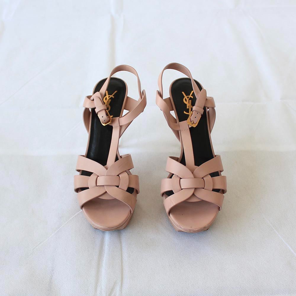 Saint Laurent Nude Tribute Sandals, 38 - BOPF | Business of Preloved Fashion