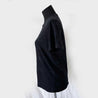 Saint Laurent Paris Charcoal Grey Logo Printed Cotton Distressed Crewneck T-Shirt - BOPF | Business of Preloved Fashion
