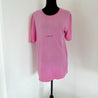 Saint Laurent pink oversized logo print cotton t shirt - BOPF | Business of Preloved Fashion