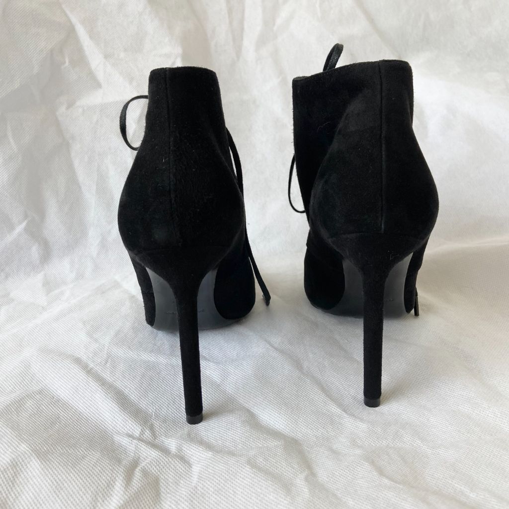 Saint Laurent Suede Lace Up Boots, 39 - BOPF | Business of Preloved Fashion