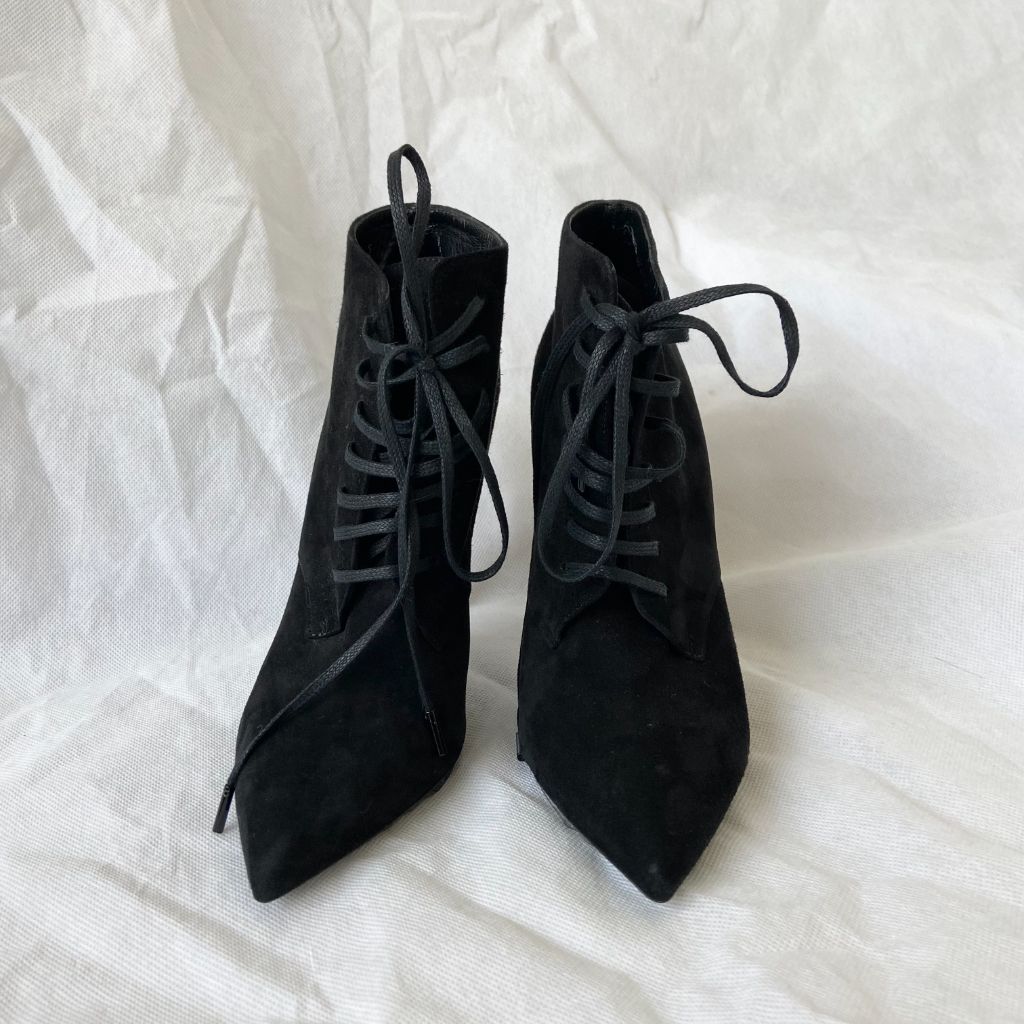 Saint Laurent Suede Lace Up Boots, 39 - BOPF | Business of Preloved Fashion