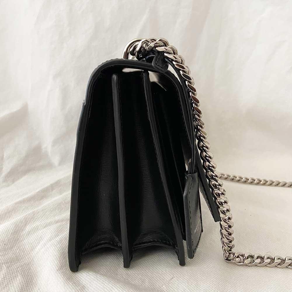Saint Laurent Black Velvet Kate Tassel Bag - BOPF