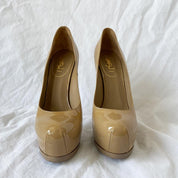 Saint Laurent Tribtoo tan patent leather pumps, 40.5 - BOPF | Business of Preloved Fashion