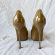 Saint Laurent Tribtoo tan patent leather pumps, 40.5 - BOPF | Business of Preloved Fashion