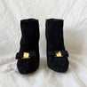 Salvatore Ferragamo black suede ankle heeled booties, 40 - BOPF | Business of Preloved Fashion