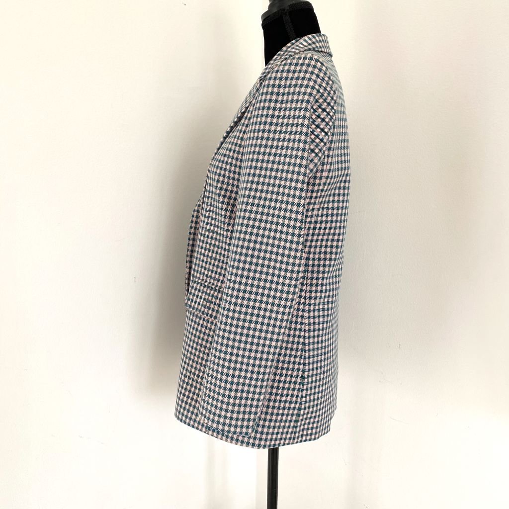 Sandro pink and green check blazer - BOPF | Business of Preloved Fashion