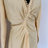 Sandro Pleated Button Detail Longsleeve dress - BOPF | Business of Preloved Fashion