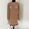 See By Chloé Ruffled ribbed-knit mini dress - BOPF | Business of Preloved Fashion