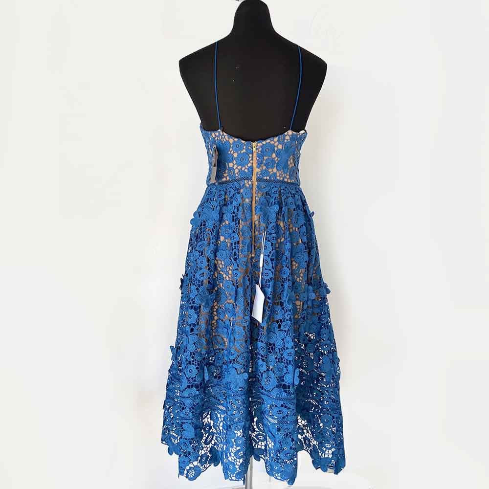 Self-Portrait Blue Embroidered Dress - BOPF | Business of Preloved Fashion