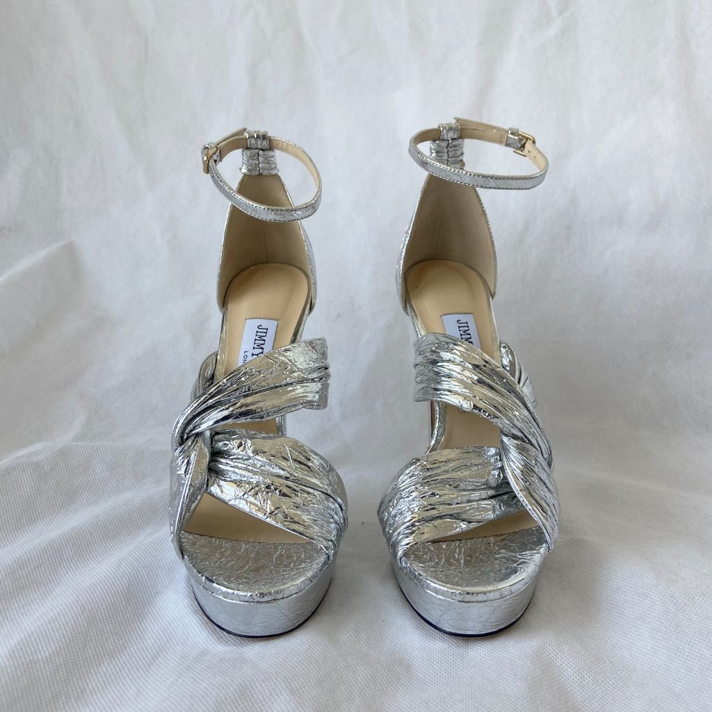 Silver Jimmy Choo Jimmy Choo Silver Platform Sandals, Womens 36 - BOPF | Business of Preloved Fashion