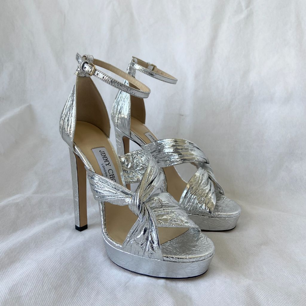 Silver Jimmy Choo Jimmy Choo Silver Platform Sandals, Womens 36 - BOPF | Business of Preloved Fashion