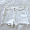 Stella McCartney white denim shorts with frayed edges - BOPF | Business of Preloved Fashion