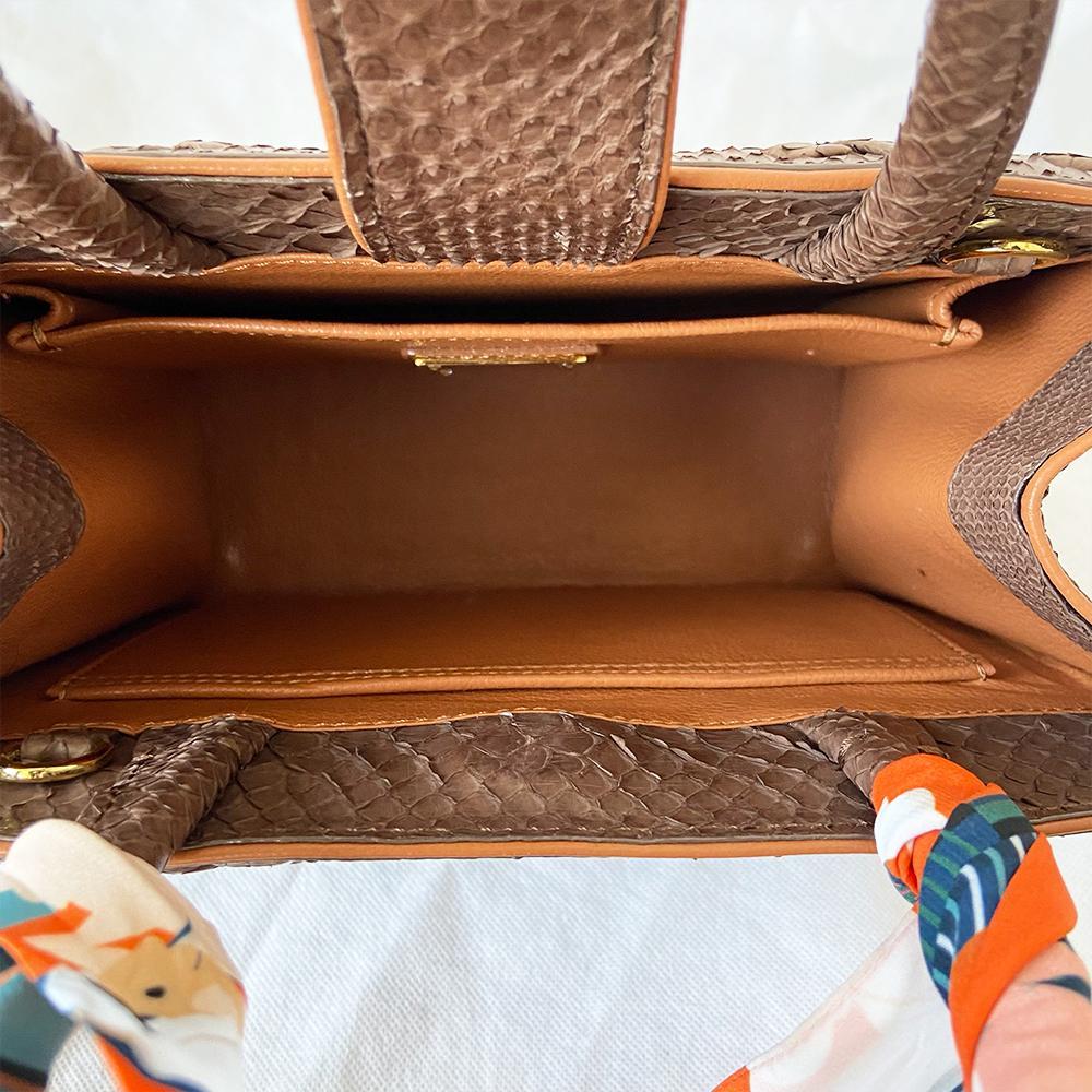 S'uvimol Python Mini Sweet Brown Box Bag - BOPF | Business of Preloved Fashion