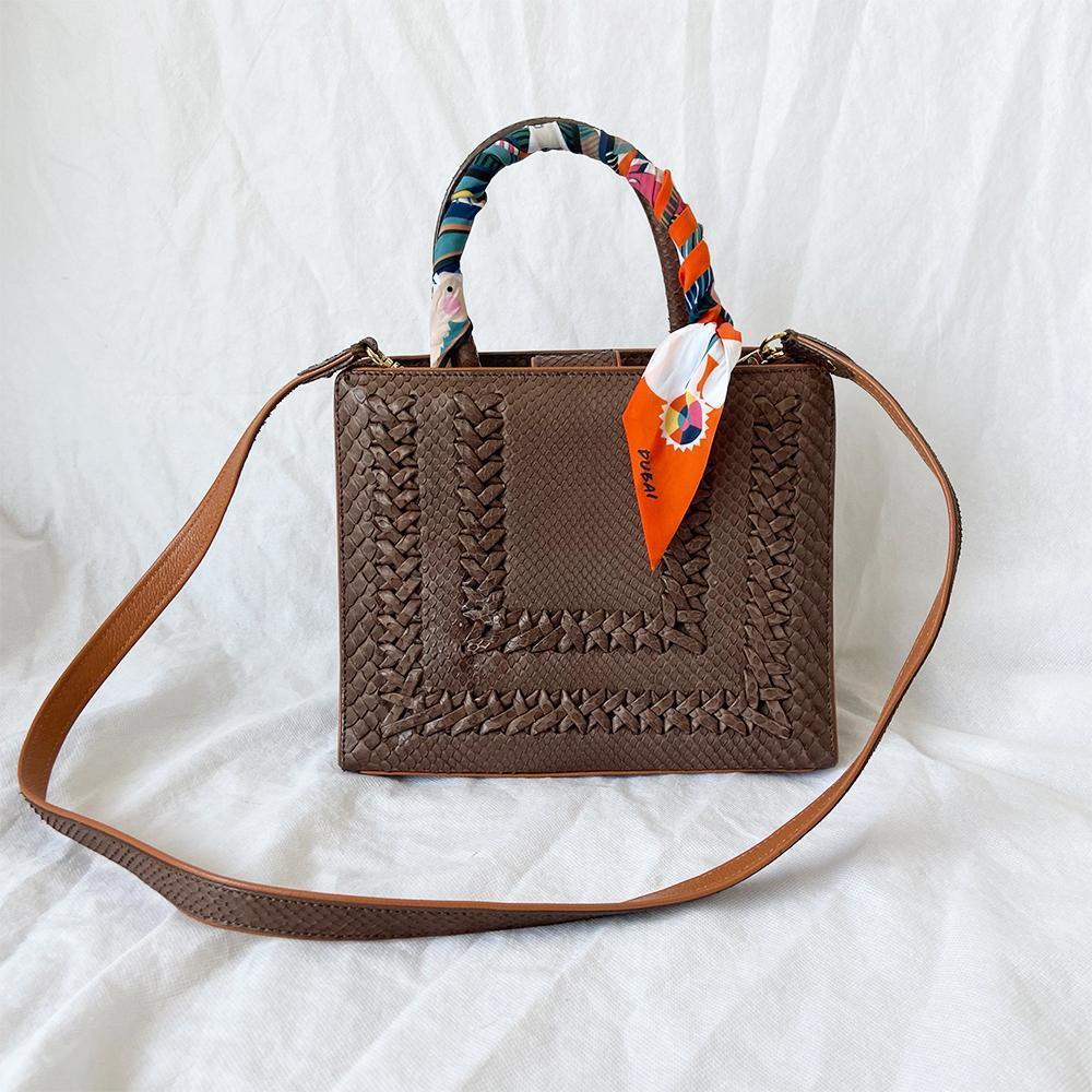 S'uvimol Python Mini Sweet Brown Box Bag - BOPF | Business of Preloved Fashion