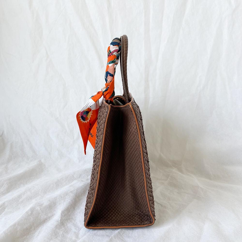 S'uvimol Python Mini Sweet Brown Box Bag - BOPF | Business of Preloved Fashion