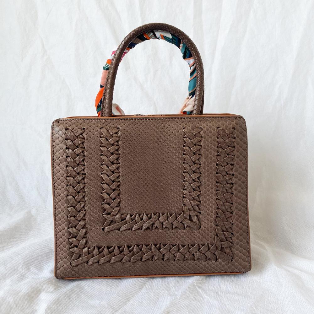 S'uvimol Python Mini Sweet Brown Box Bag - BOPF | Business of Preloved Fashion