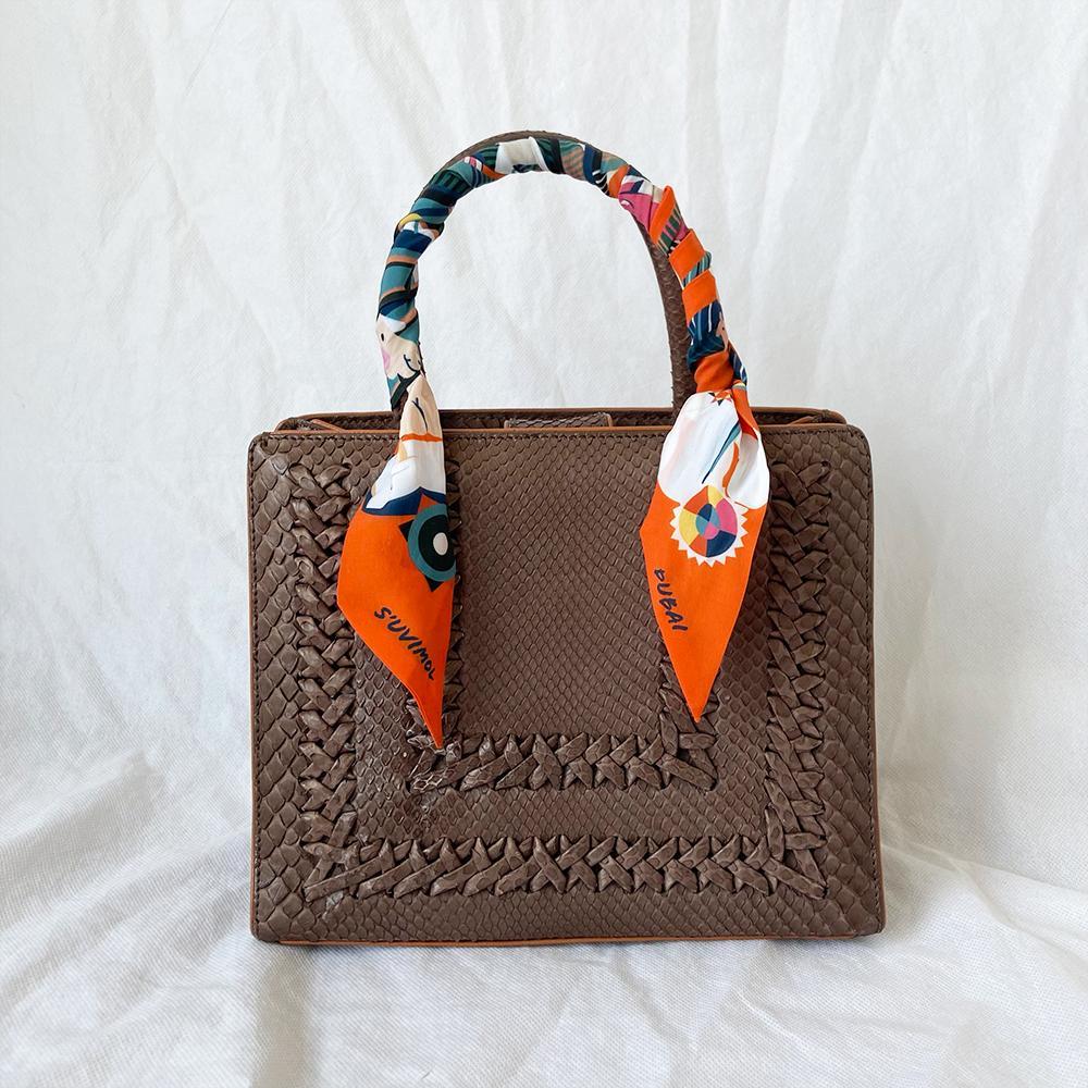S'uvimol Python Mini Sweet Brown Box Bag - BOPF | Business of Preloved Fashion